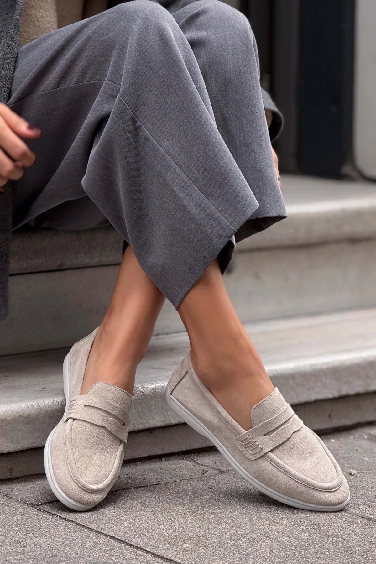 Ballerines X-Harmony beige en cuir véritable