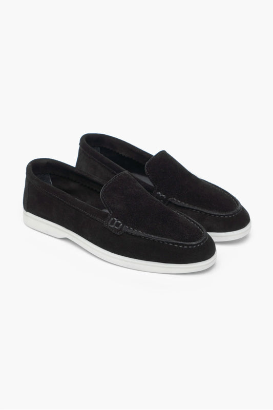 Harmony black genuine leather ballerinas